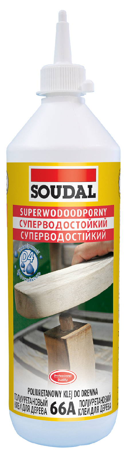 Клей для дерева Soudal 66A полиуретановый водостойкий (класс D4) 250мл 107630