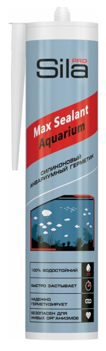 Аквариумный герметик Sila Pro Max Sealant Aquarium термоустойчивый прозрачный 290мл SSAQCL0290