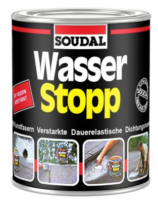 Кровельный герметик Soudal Wasser Stopp для аварийного ремонта 750гр 105910