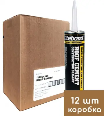 Клей-герметик кровельный Titebond Roof Cement битумный в черной тубе 305мл